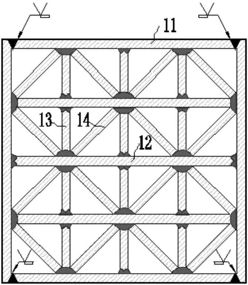 A connection node between an h-shaped steel beam and a rectangular steel tube concrete column and its manufacturing method