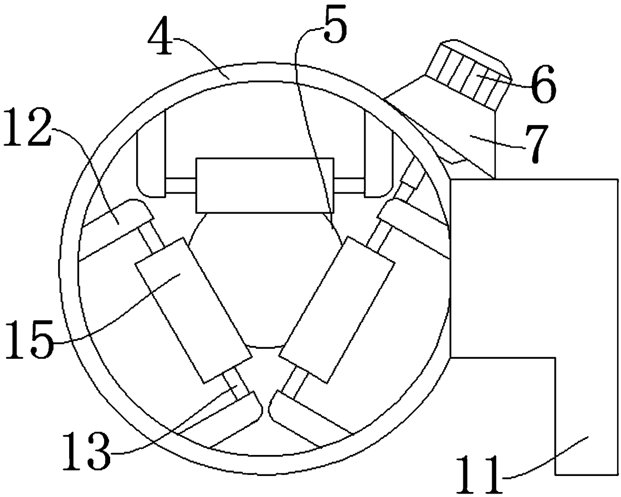 Plastic pipe outer surface cleaning device for processing plastic products