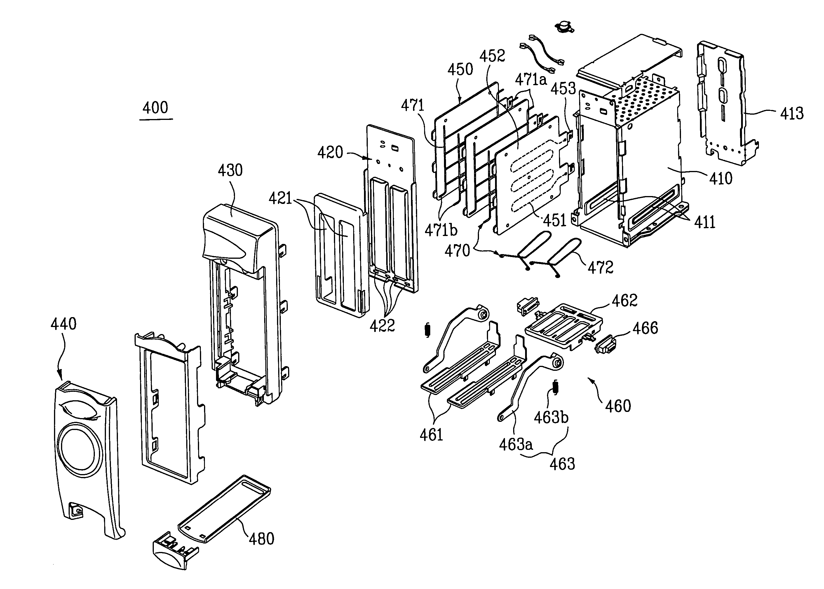 Combined toaster and microwave oven