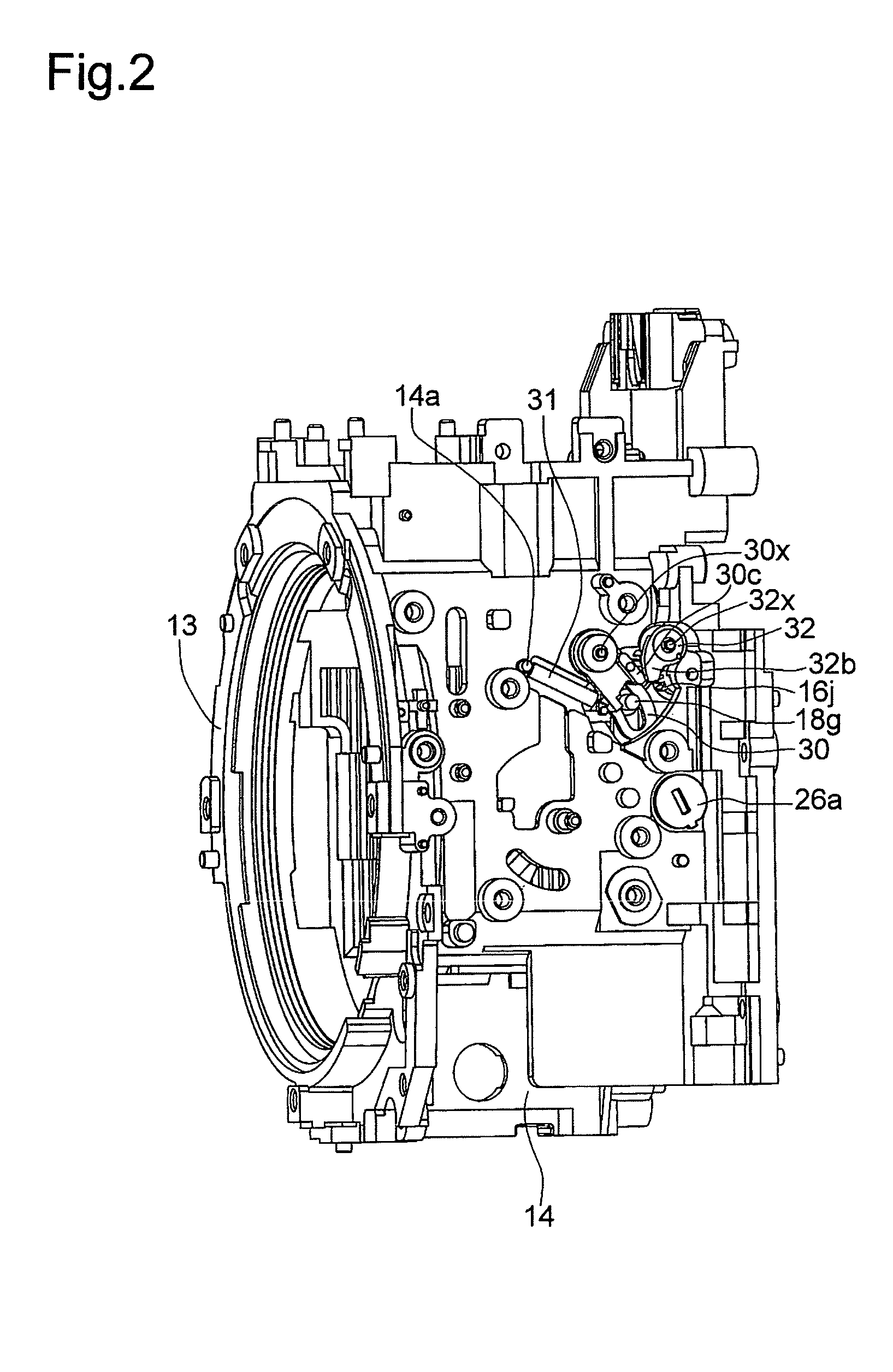 Drive mechanism for movable mirror of camera