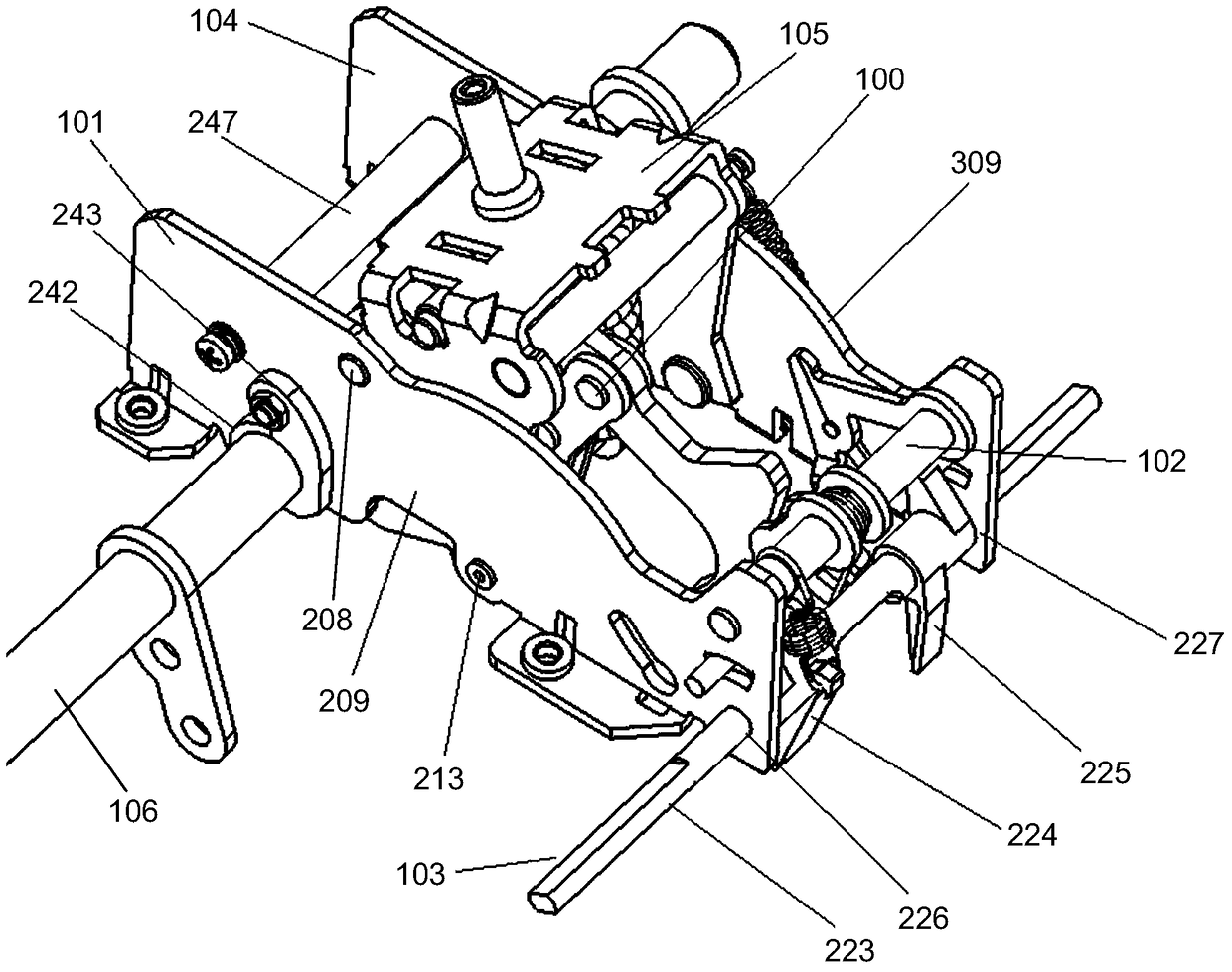 The secondary locking mechanism of the operating mechanism of the circuit breaker