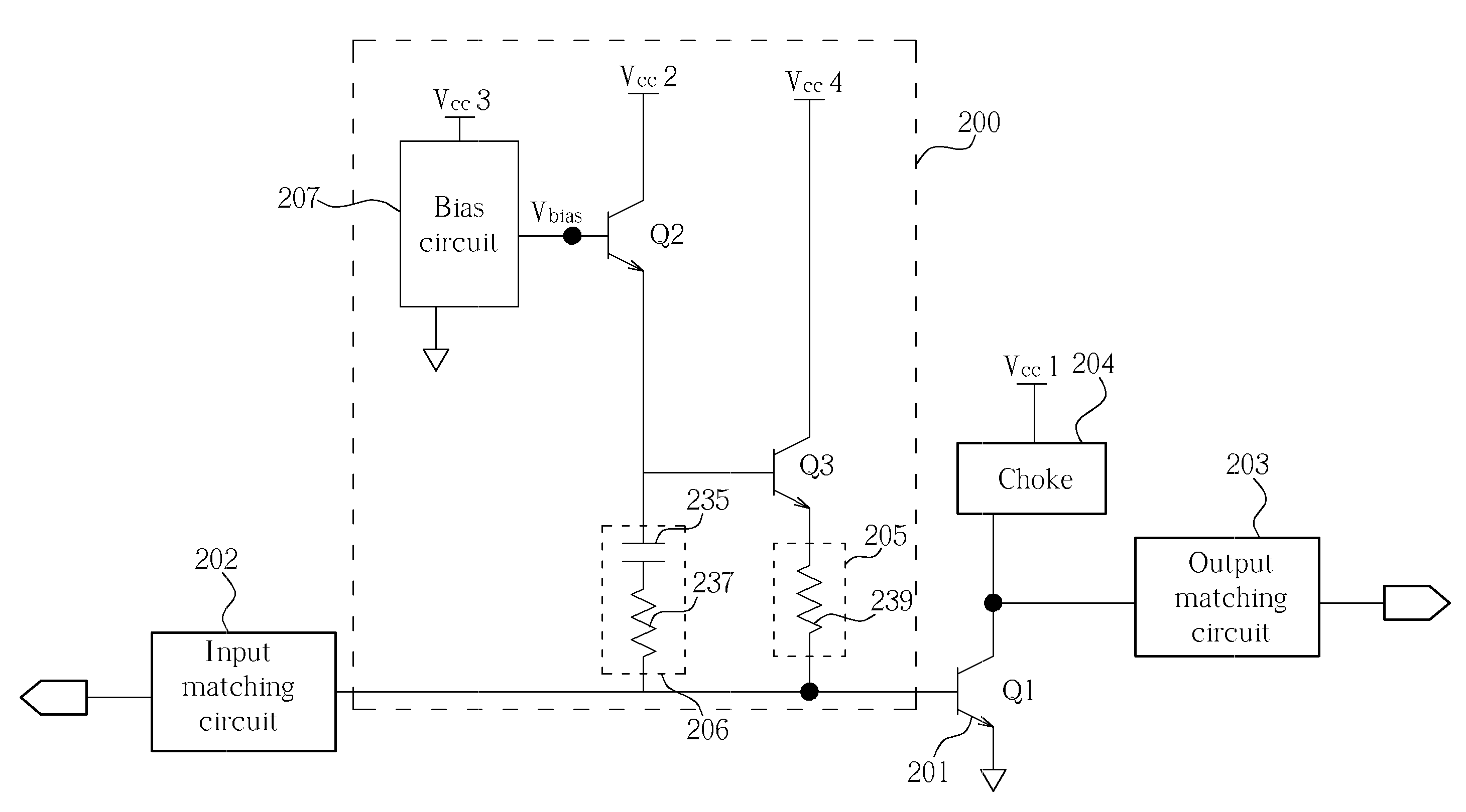 Adaptive bias circuit and system thereof