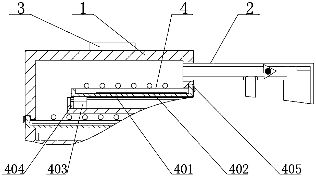 Static electricity and dry-air blast combined drying device