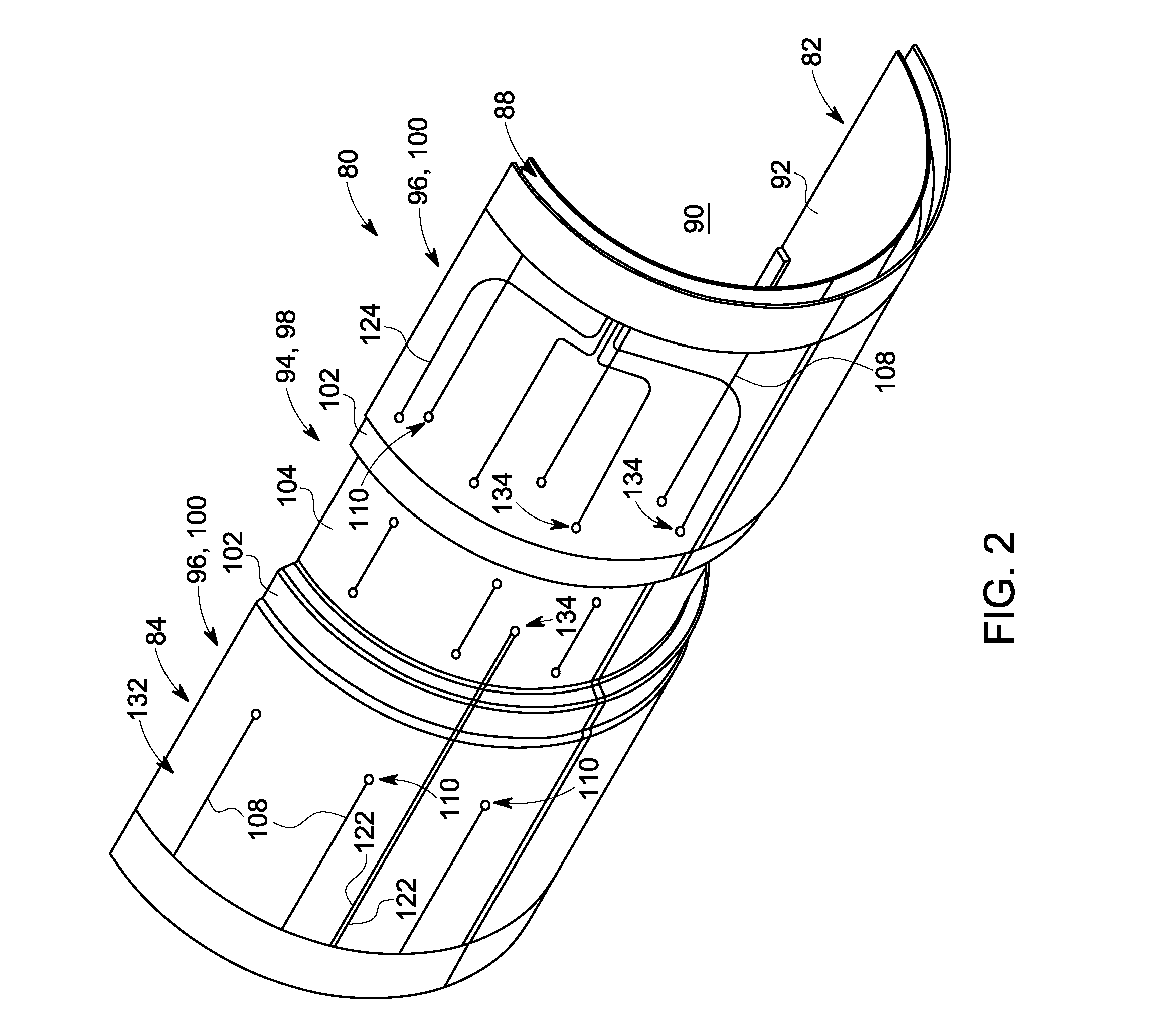 Structured RF coil assembly for MRI scanner