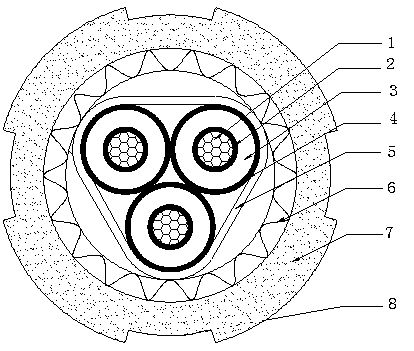 Medium voltage heat dissipation cable, heat dissipation material for cables and preparation method thereof