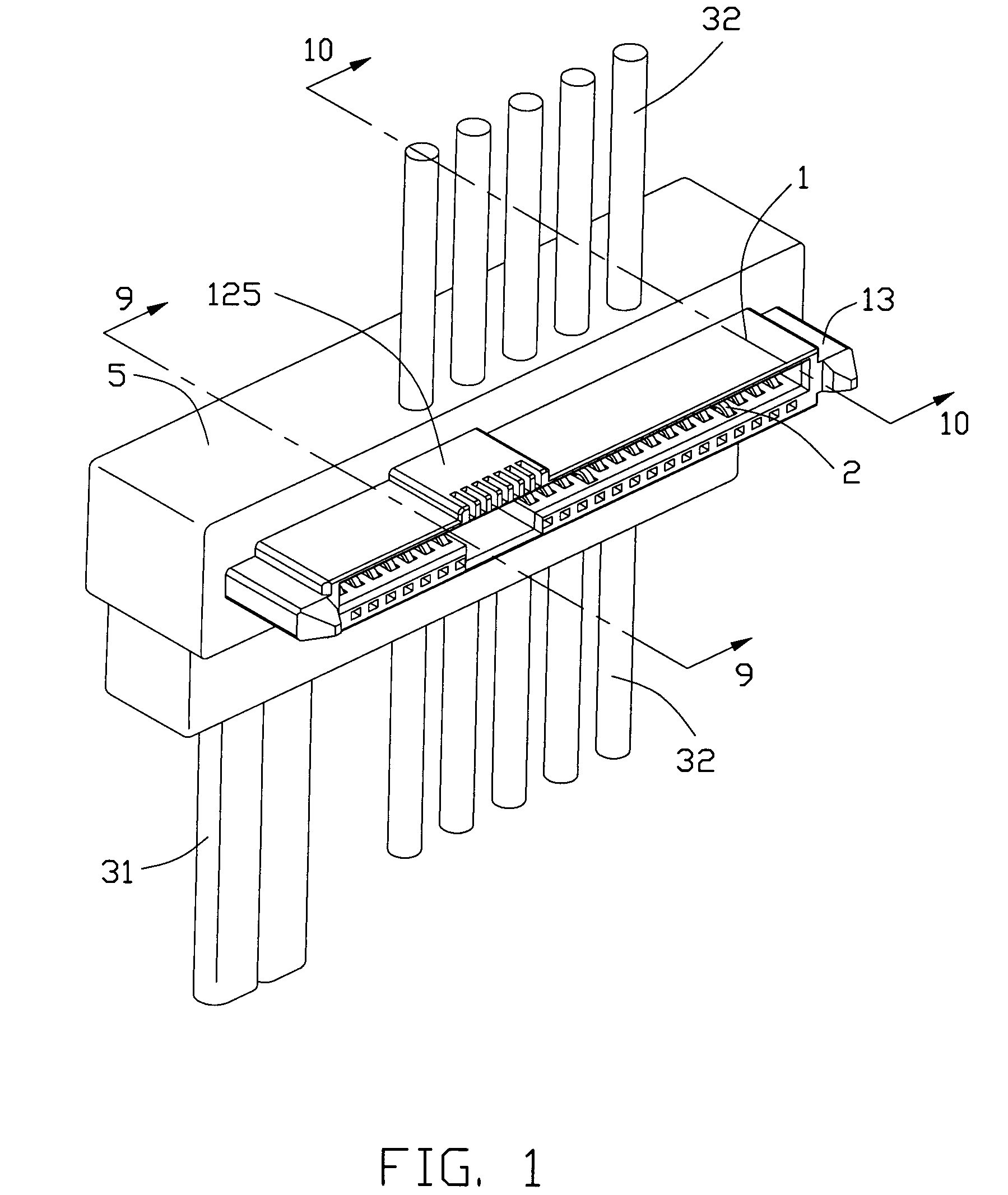 Plug connector with improved cable arrangement