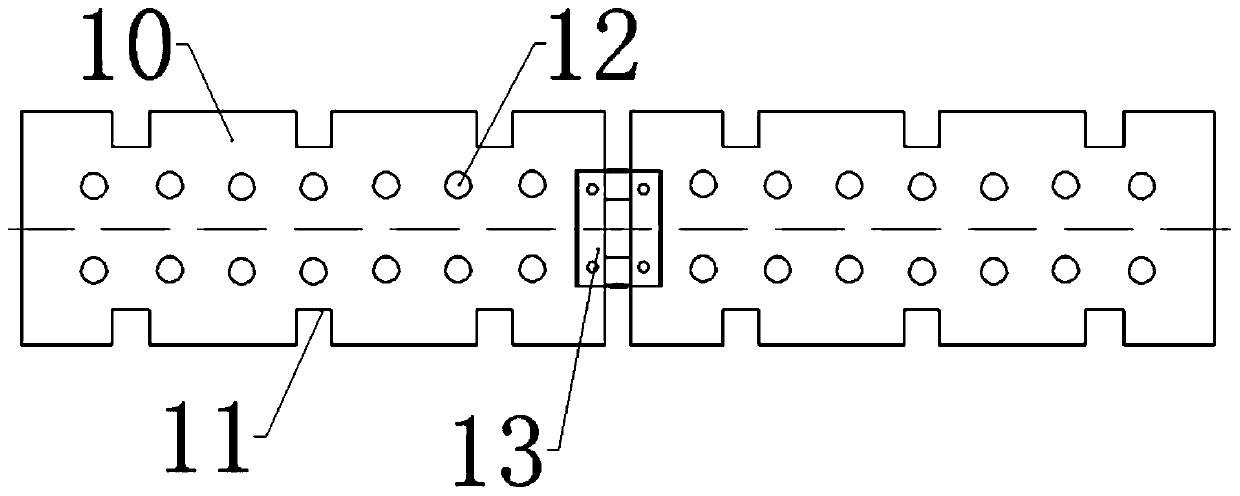 Foldable sawtooth punched-plate