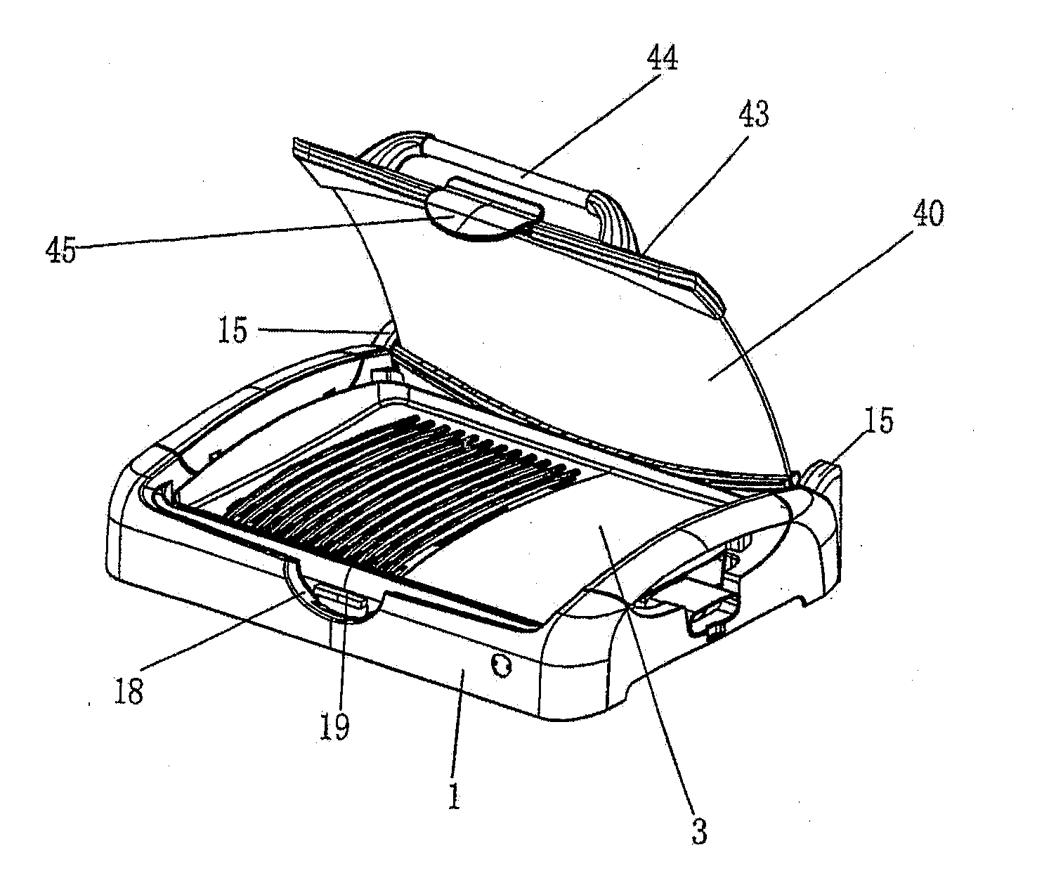 Lifting-cover type frying-roasting device