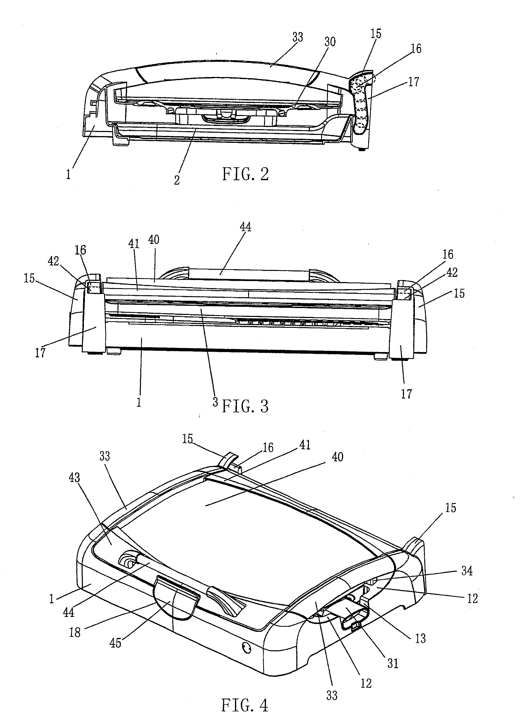 Lifting-cover type frying-roasting device