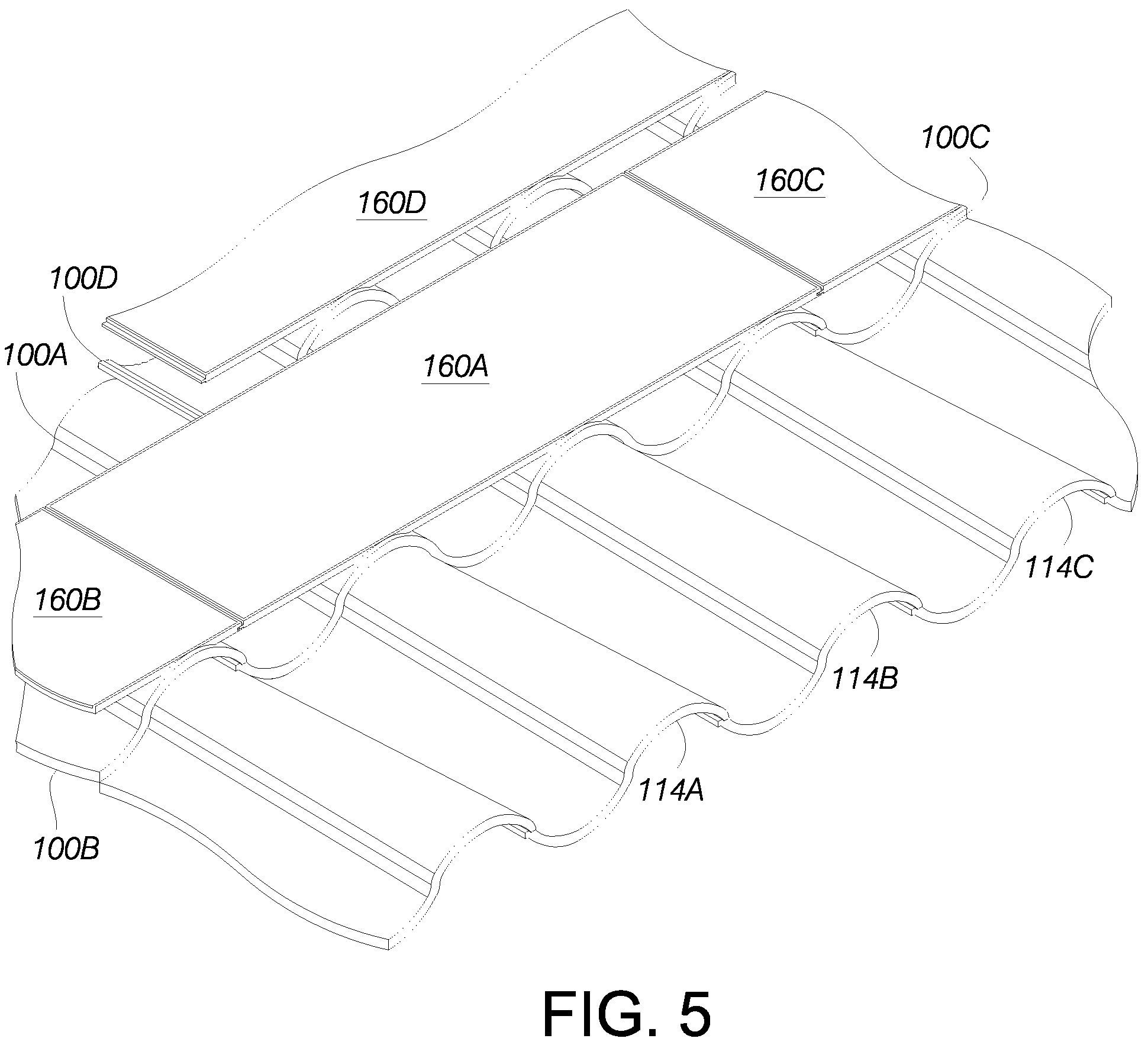 Profile roof tile with integrated photovoltaic module