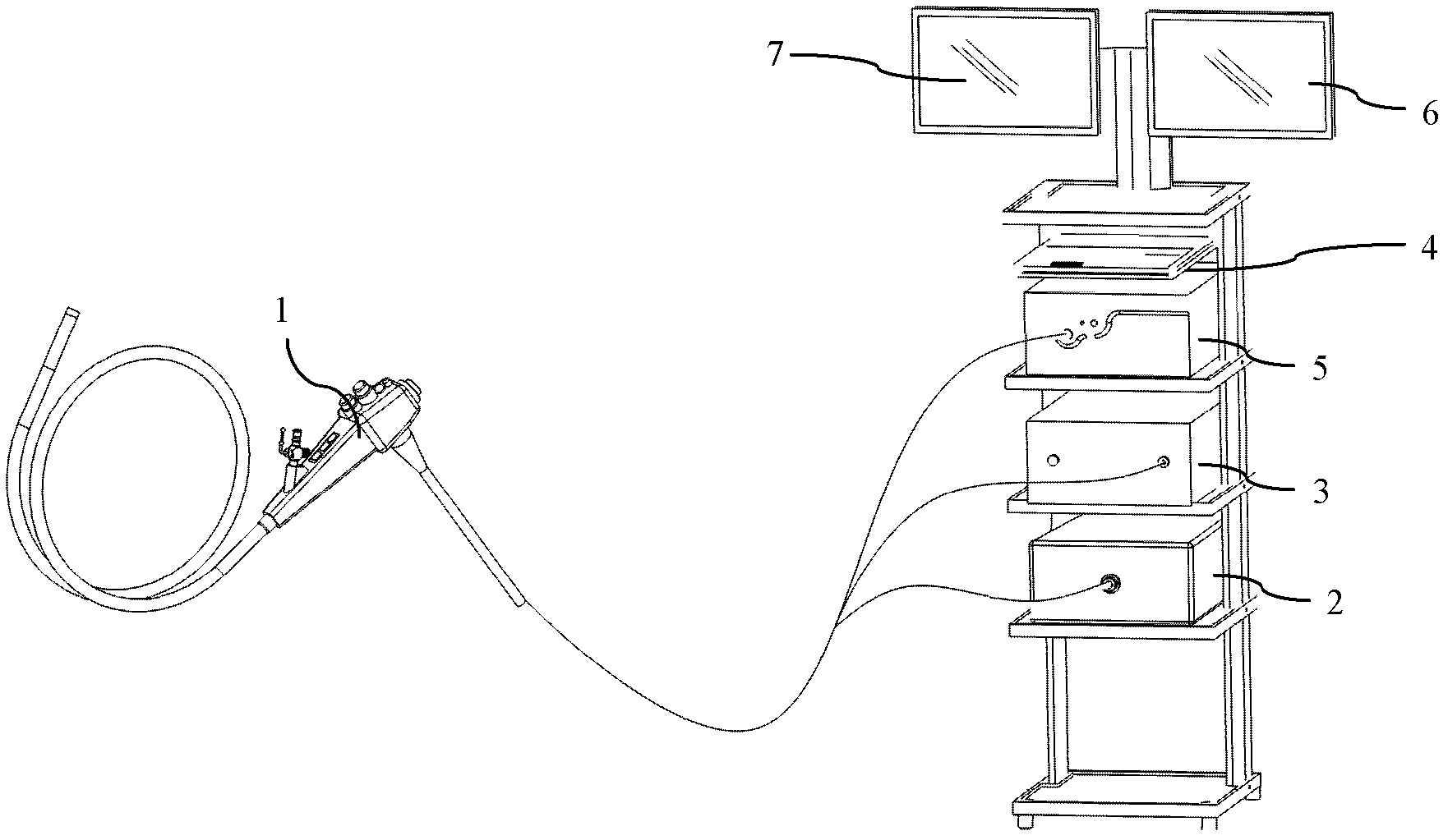 Bronchoscope system with night vision function