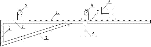 One-time-cutting large material measuring device