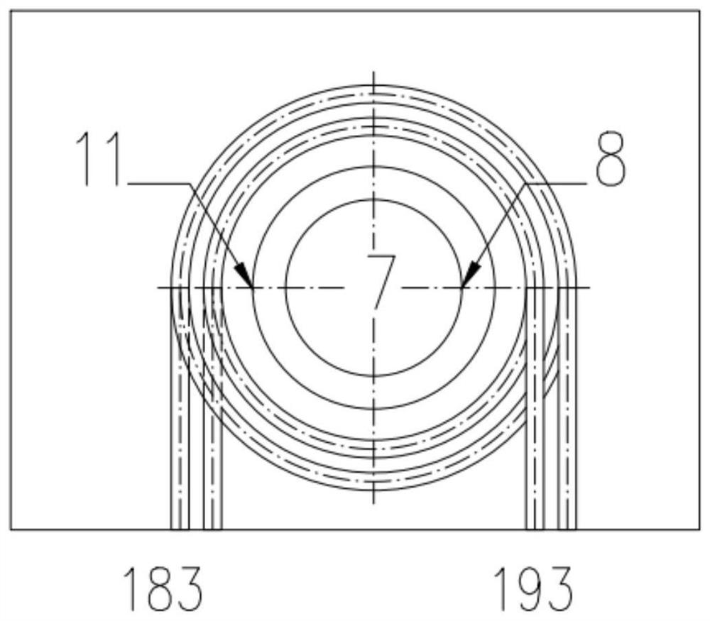 A multi-layer multi-head spiral tube type absorption heat exchange unit