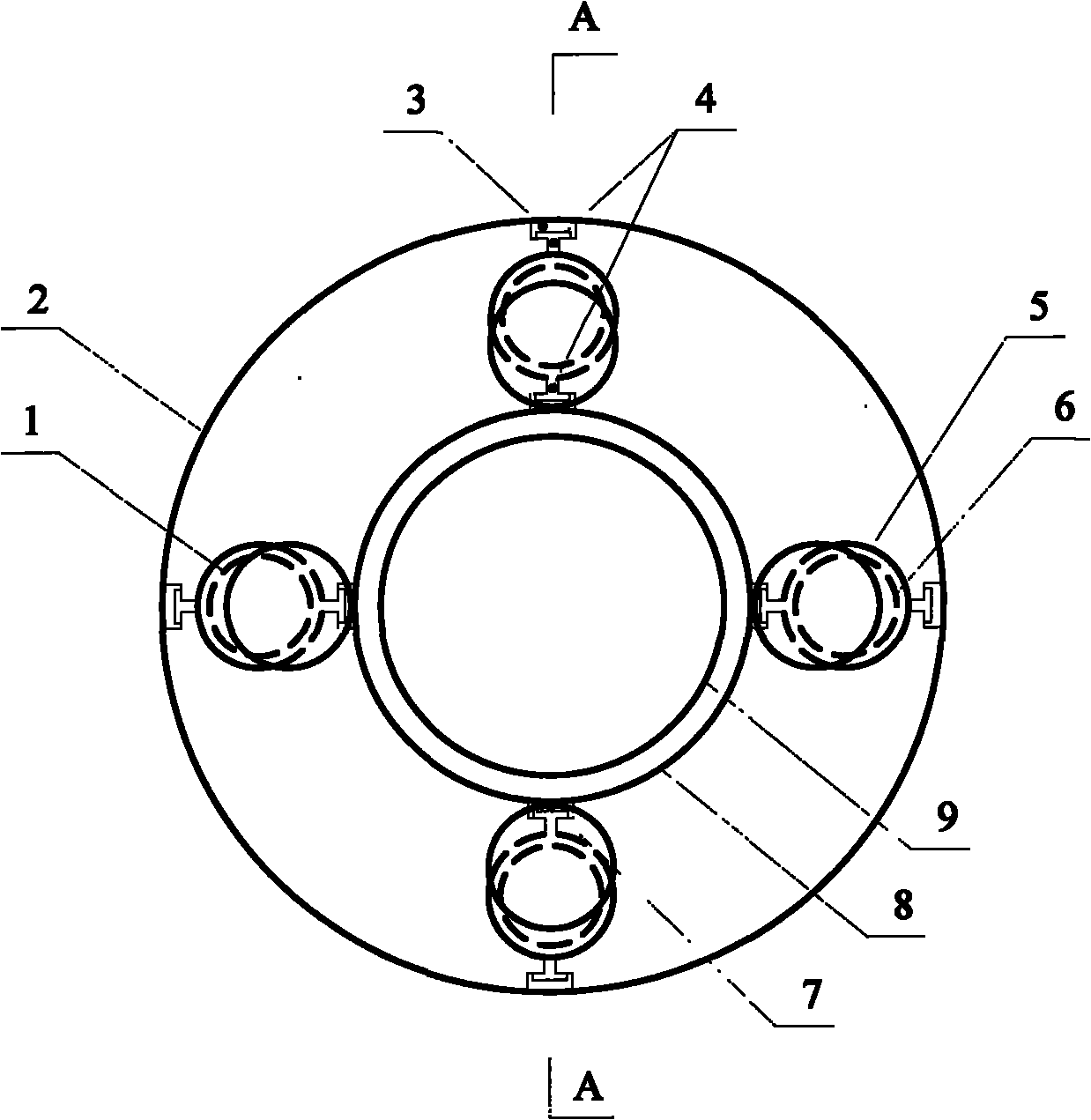 Oxygen-enriched burning device burning inferior coal