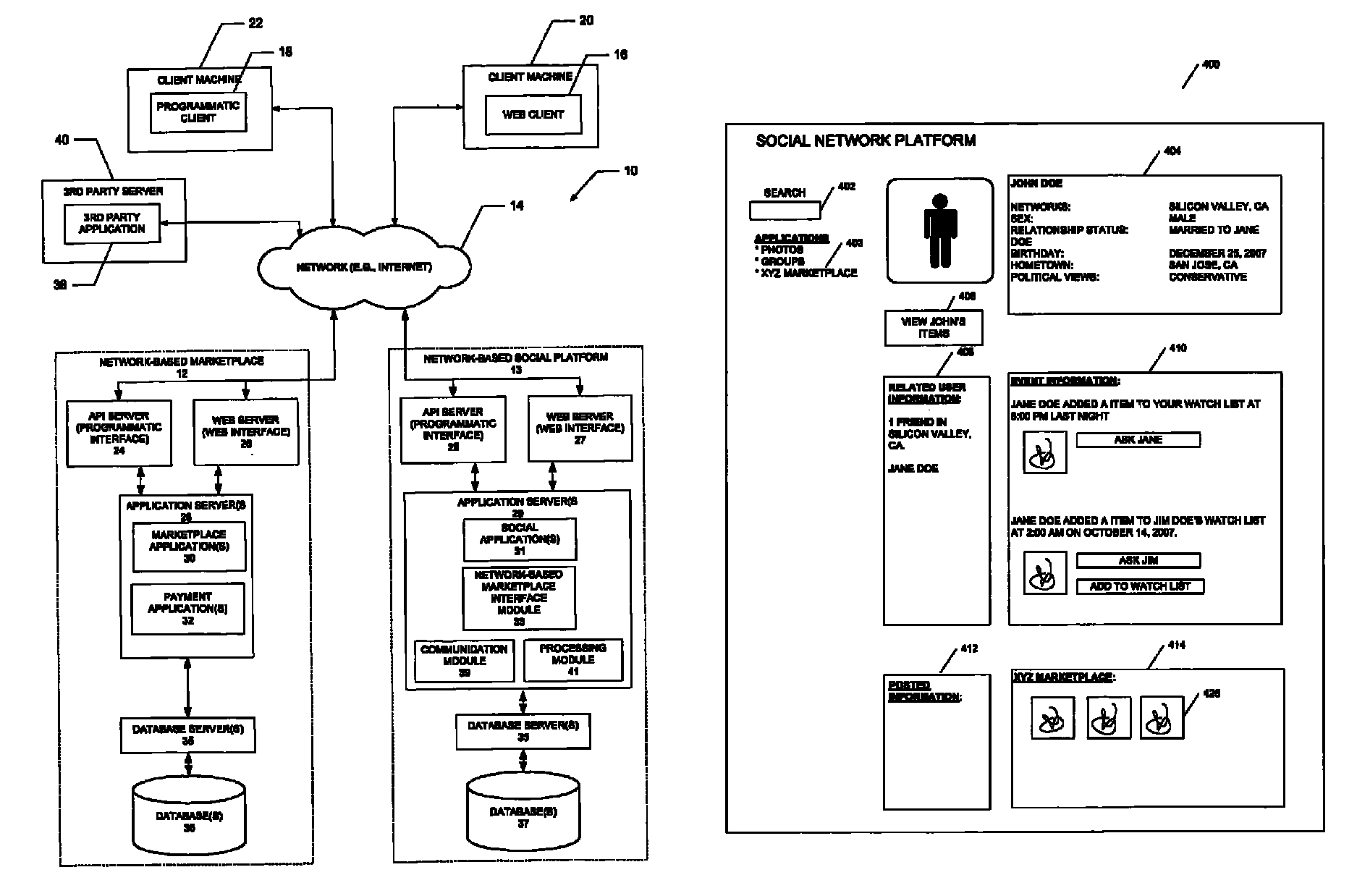 Viewing shopping information on a network-based social platform