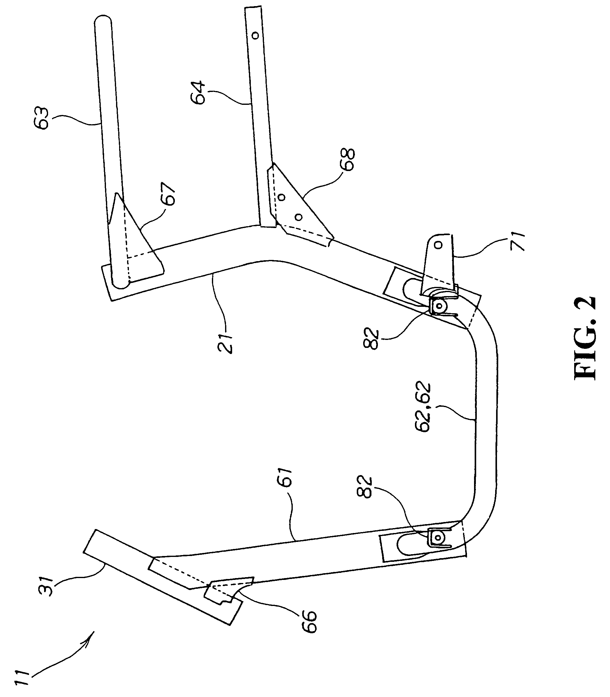 Under-seat structure for a motorcycle