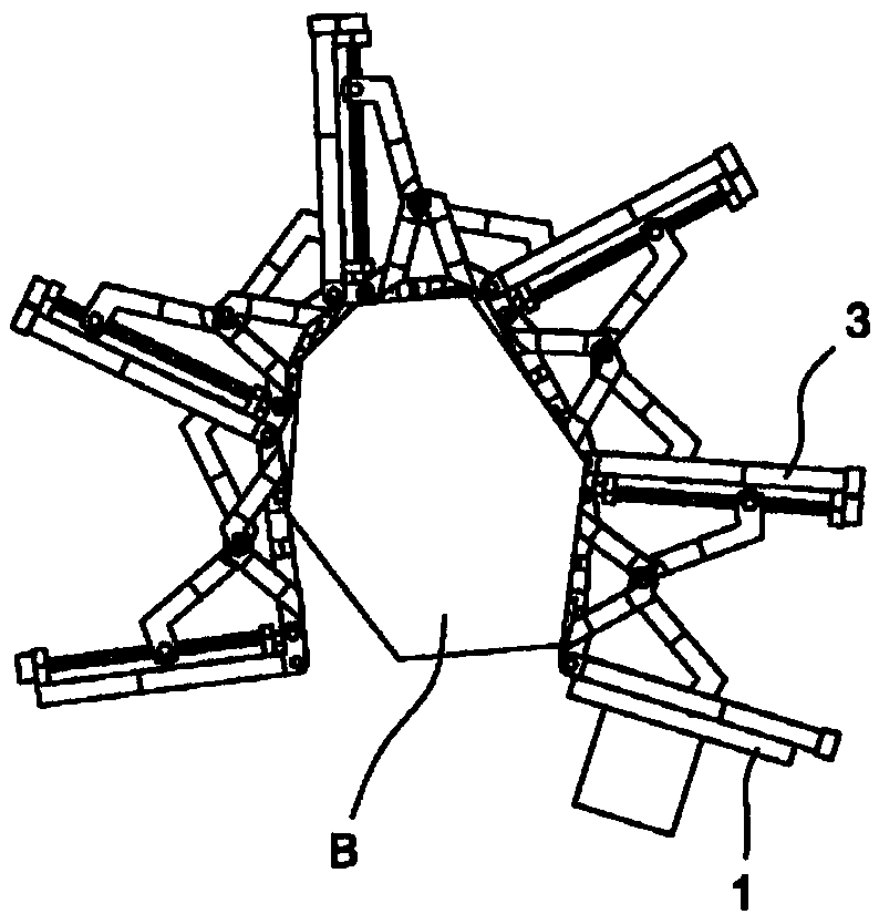 Foldable and bendable space truss capturing device