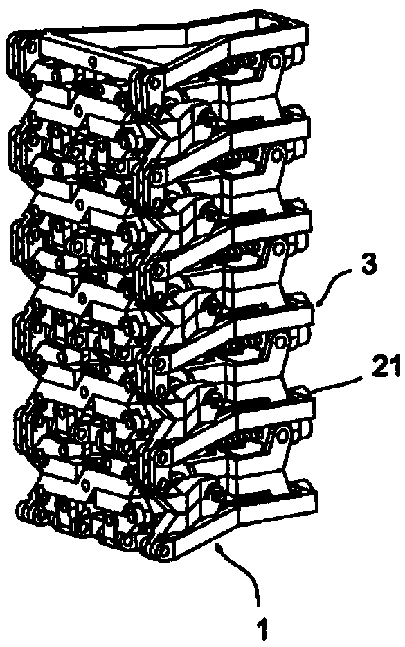 Foldable and bendable space truss capturing device