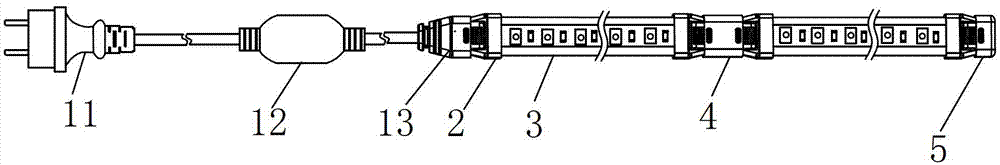 High-voltage flexible LED patch lamp tape and manufacturing technology and mounting method thereof