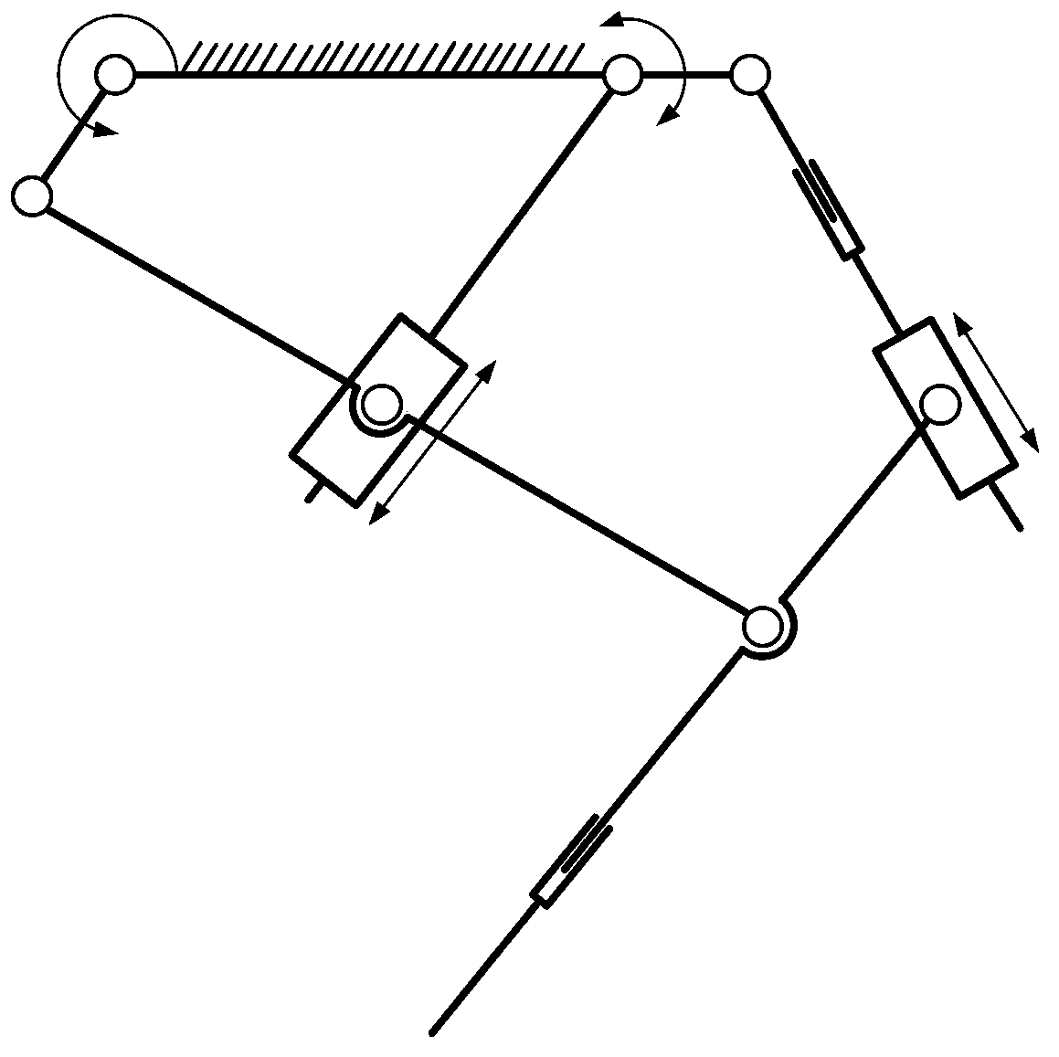 Multi-foot moving device based on combination driving mechanism