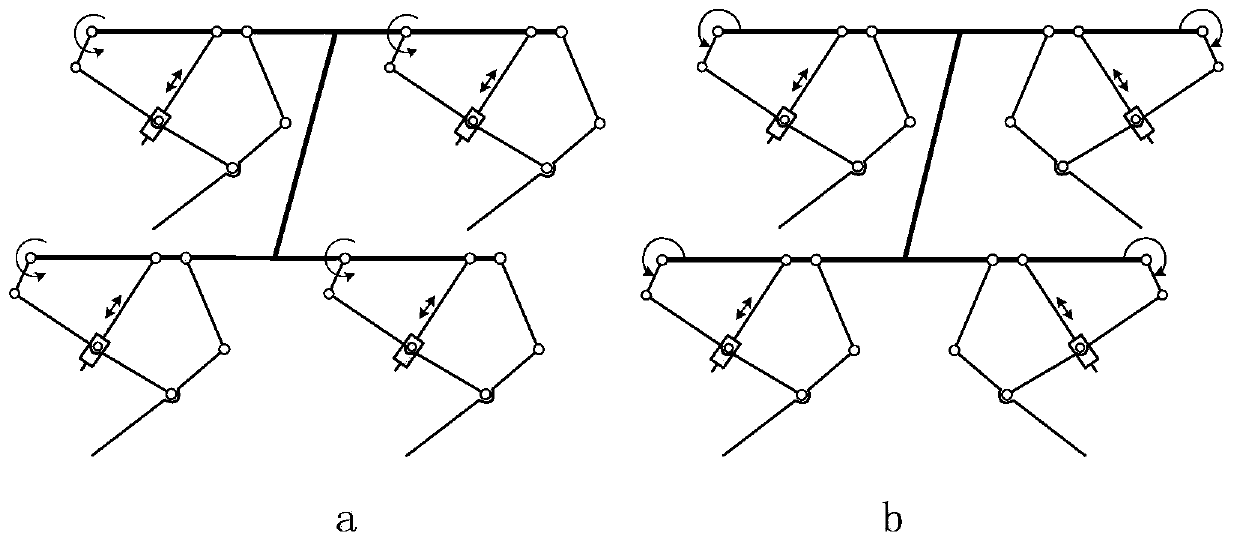 Multi-foot moving device based on combination driving mechanism