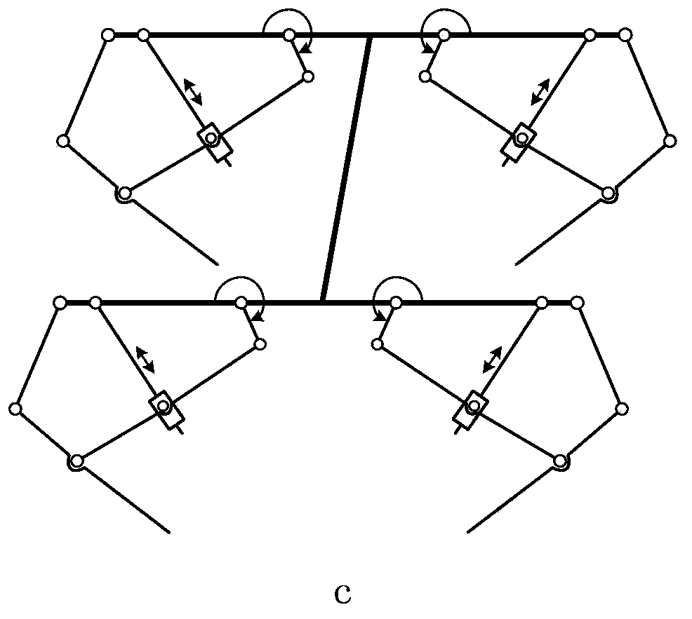 Multi-foot moving device based on combination driving mechanism