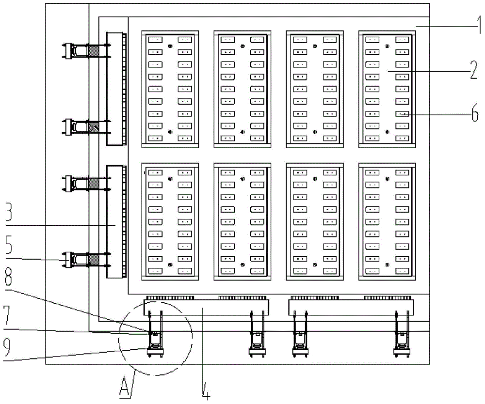 Synchronous tensioning and releasing control system for pre-tensioned track boards