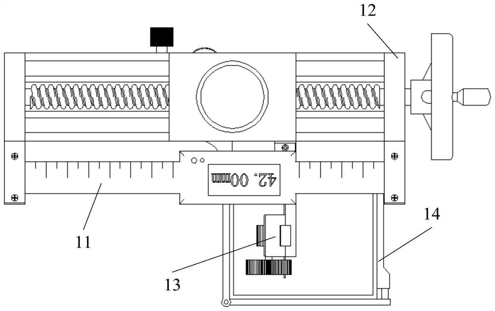 An on-site calibration device for a vertical line coordinate instrument