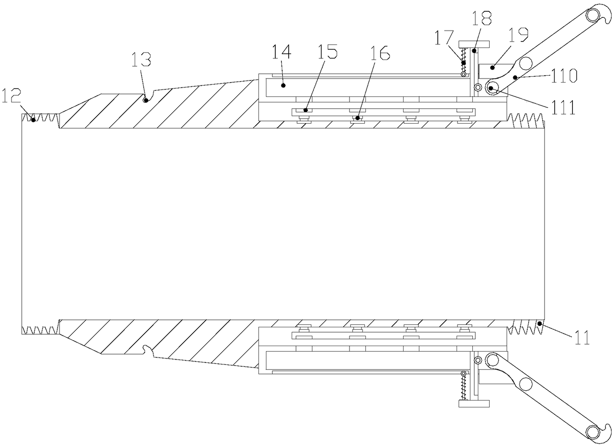 Pipeline connection device capable of being controlled by hand individually and performing connecting accurately