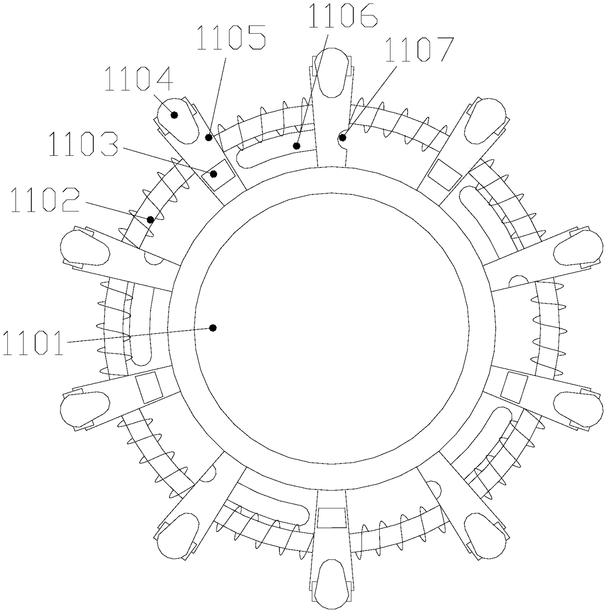 Pipeline connection device capable of being controlled by hand individually and performing connecting accurately