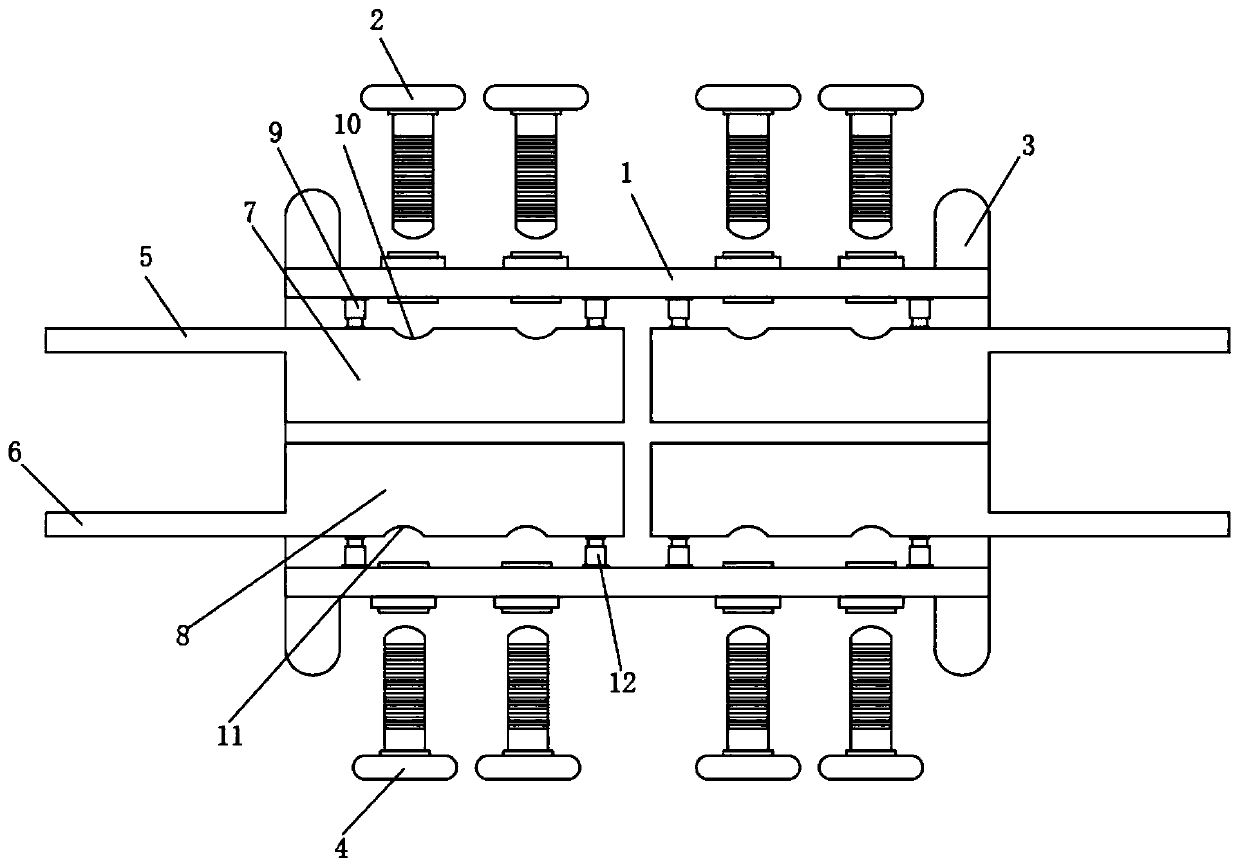 Butt joint suite for mounting longitudinal keels of vegetable greenhouse