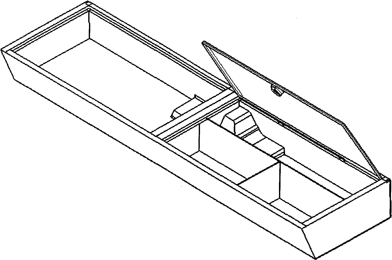 Article storing box under chair