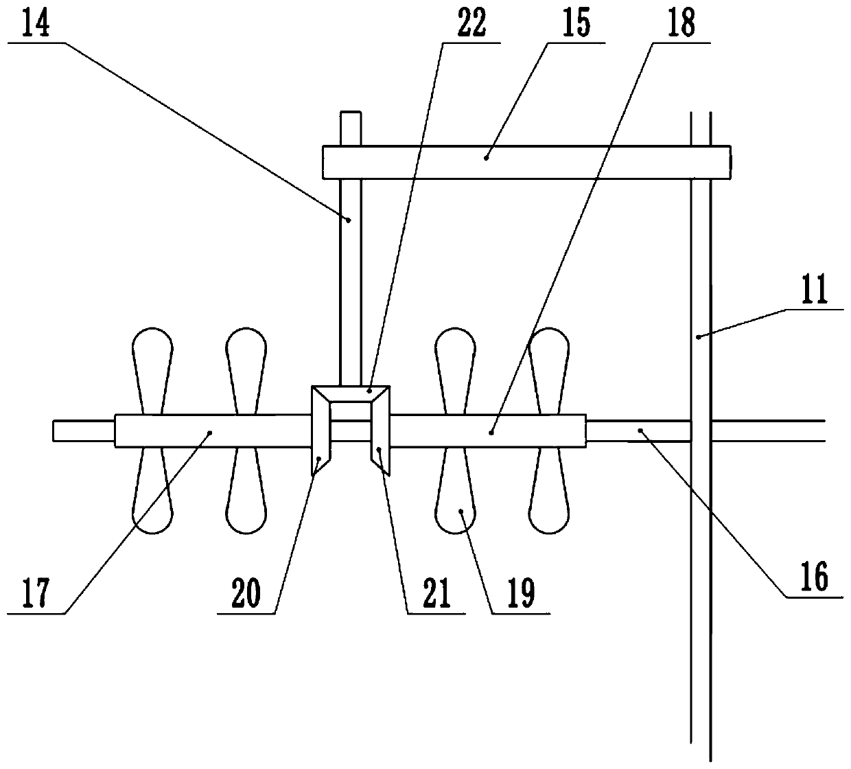 Aeration device for treatment of environmental engineering sewage