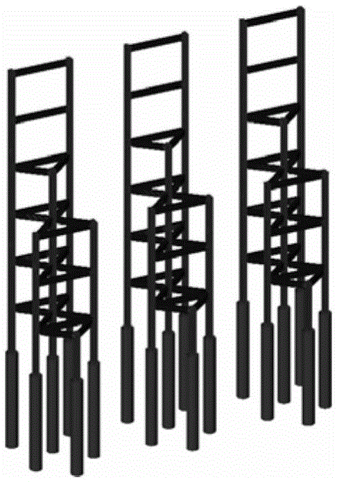 Multi-stage h-type soil retaining pile and its construction method