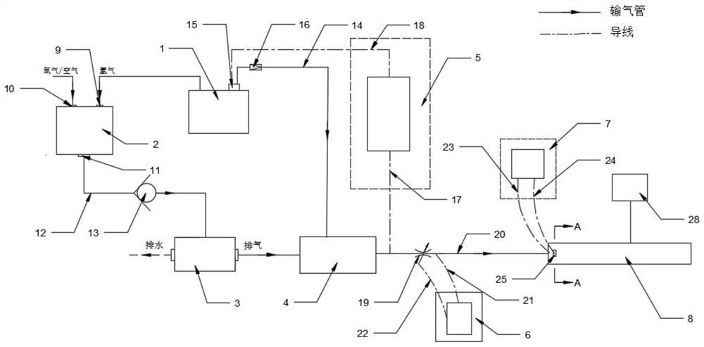 Hydrogen fuel cell tail gas aftertreatment device based on catalysis and micro-combustion