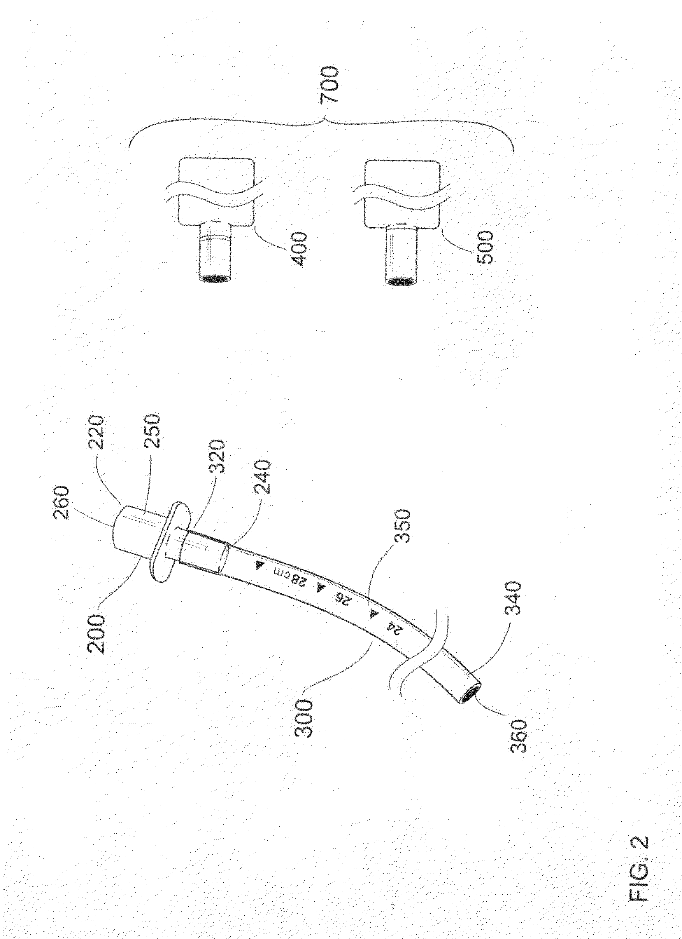 Endotracheal tube connector positioning system and method