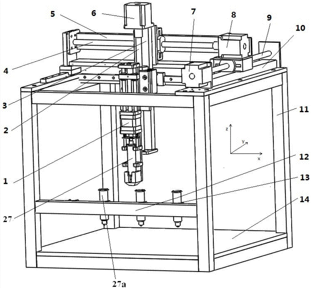 Three-dimensional printer with replaceable nozzle
