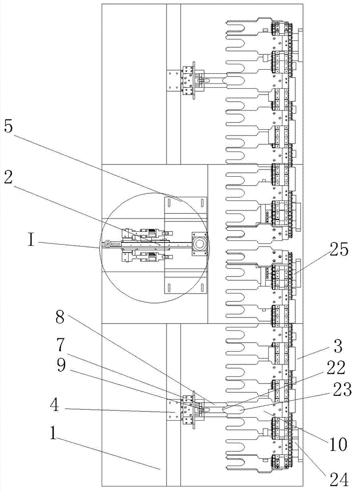 Horizontal type glove automatic turnover discharging machine and turnover discharging method thereof