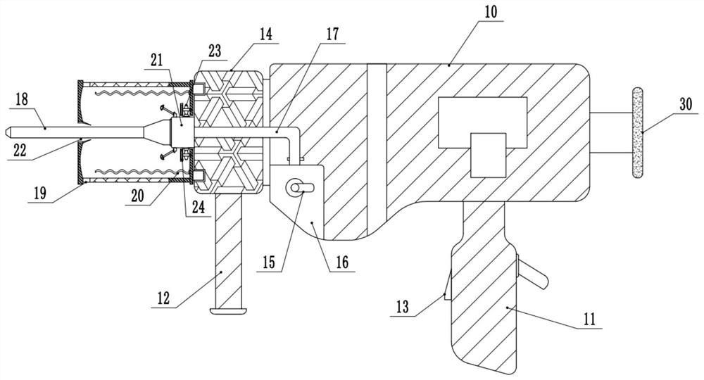 Handheld dust-free drilling device for plate processing