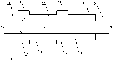 Double-layer high-speed overhead flyover for cars