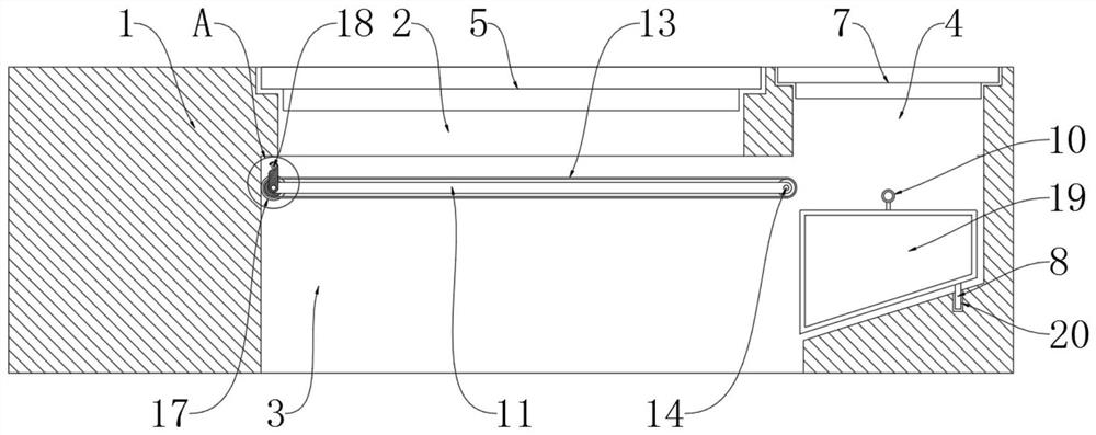 Municipal engineering drainage pipeline opening device