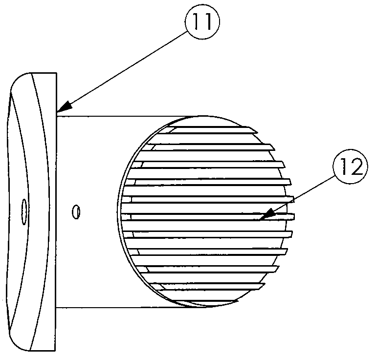 Method and apparatus for creating a high efficiency surface mount illumination device for projecting electromagnetic radiation at a high angle from the surface normal