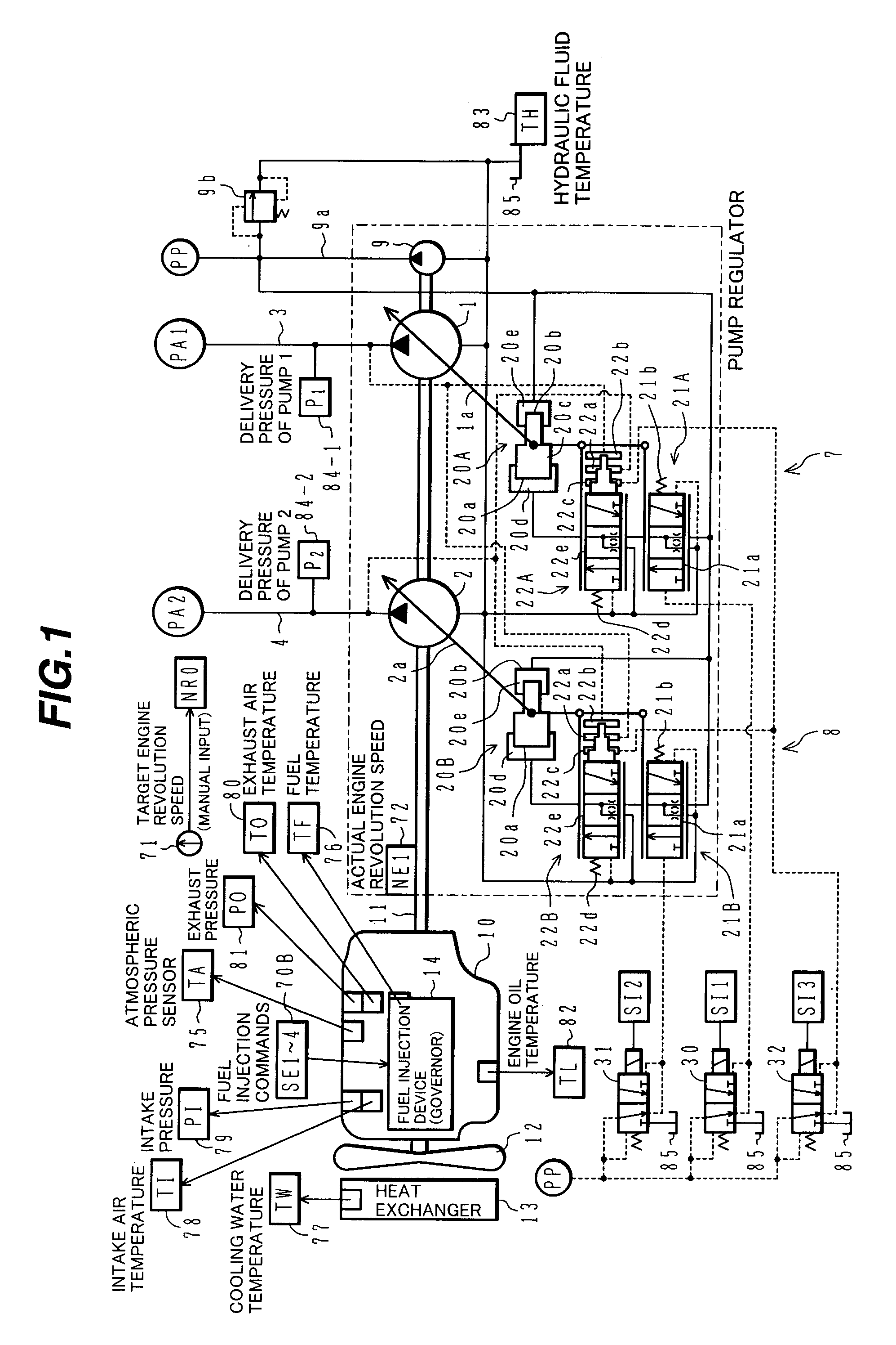 Signal processing system for construction machine