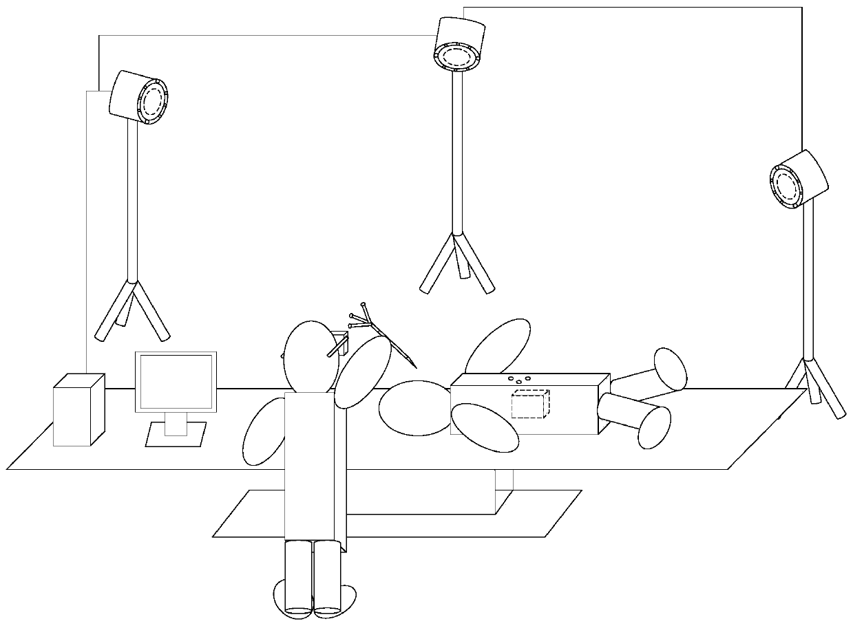 Puncture operation navigation method based on motion capture and mixed reality technologies