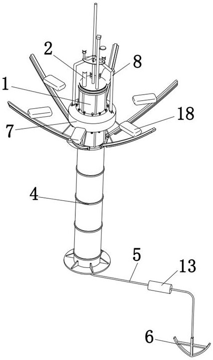 Marine environmental monitoring buoy mechanism