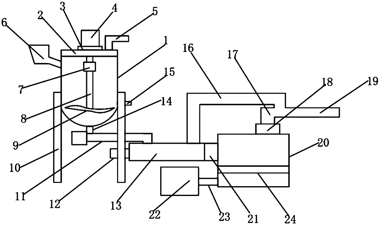 Chemical material crushing and pelletizing machine with tail gas treatment function