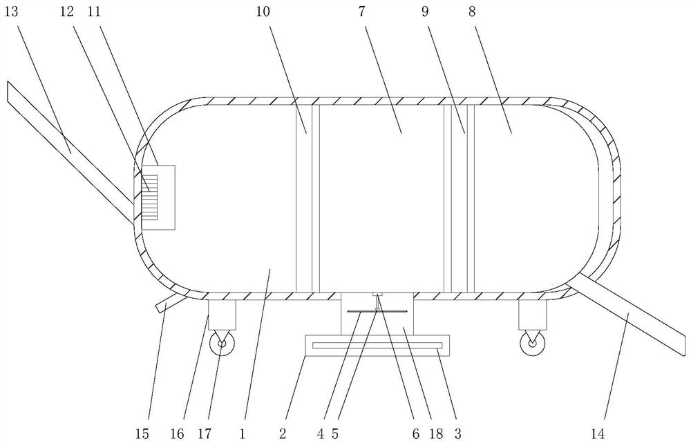 Fallen leaf recovery device for garden engineering