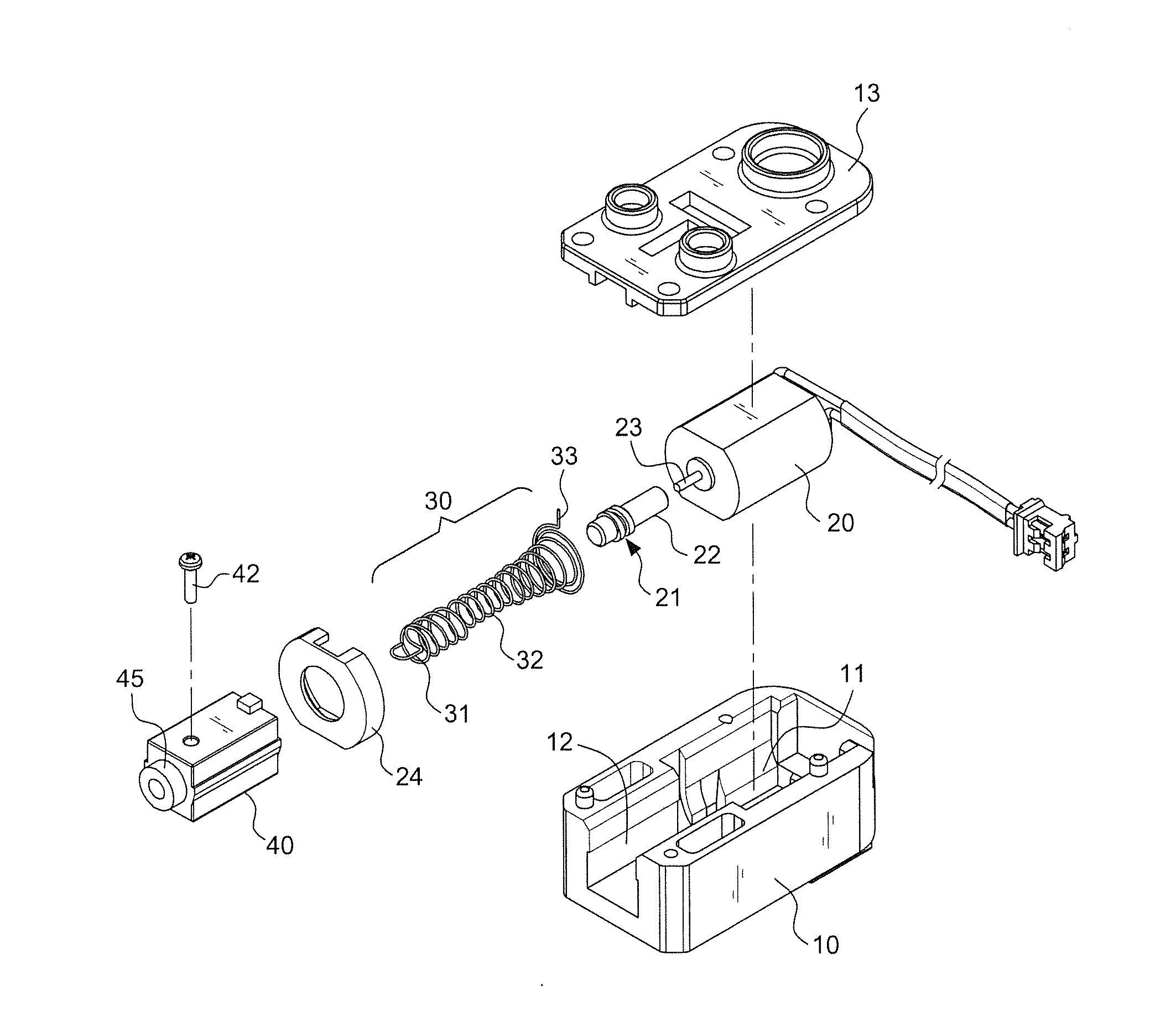 Driving device for an electric lock latch