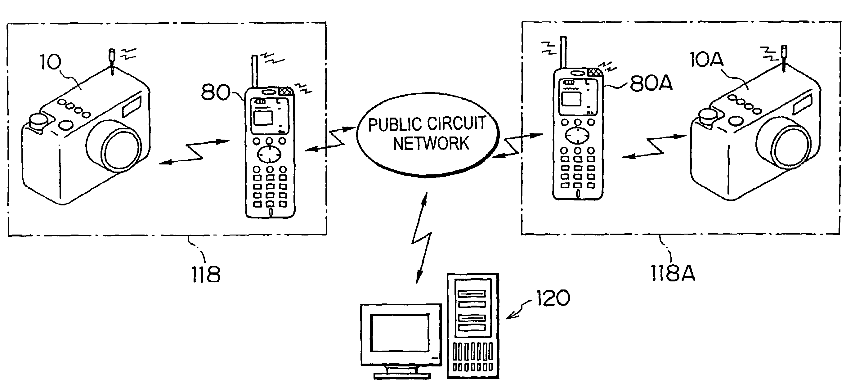 Image pick-up information transmitting system and remote control method for an information transmitting system