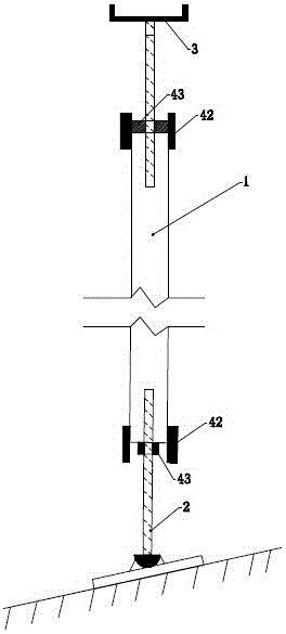 A jacking system for fixing scaffolding